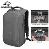 KINGSONS/VGOAL Backpack with Lock Password KS3149W/FG6303W, Dark Gray, Water-resistant, Light Weight