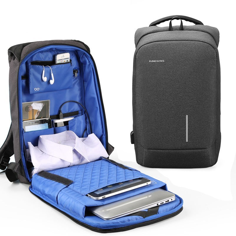 KINGSONS/VGOAL Backpack with Lock Password KS3149W/FG6303W, Dark Gray, Water-resistant, Light Weight
