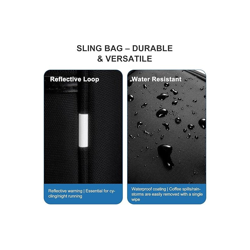 KINGSONS/VGOAL FG6307W Premium Sling Backpack – High-Quality Water-Resistant Crossbody Bag, with USB Charging & Ergonomic Strap
