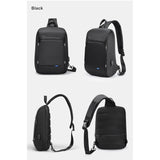 KINGSONS/VGOAL FG6307W Premium Sling Backpack – High-Quality Water-Resistant Crossbody Bag, with USB Charging & Ergonomic Strap