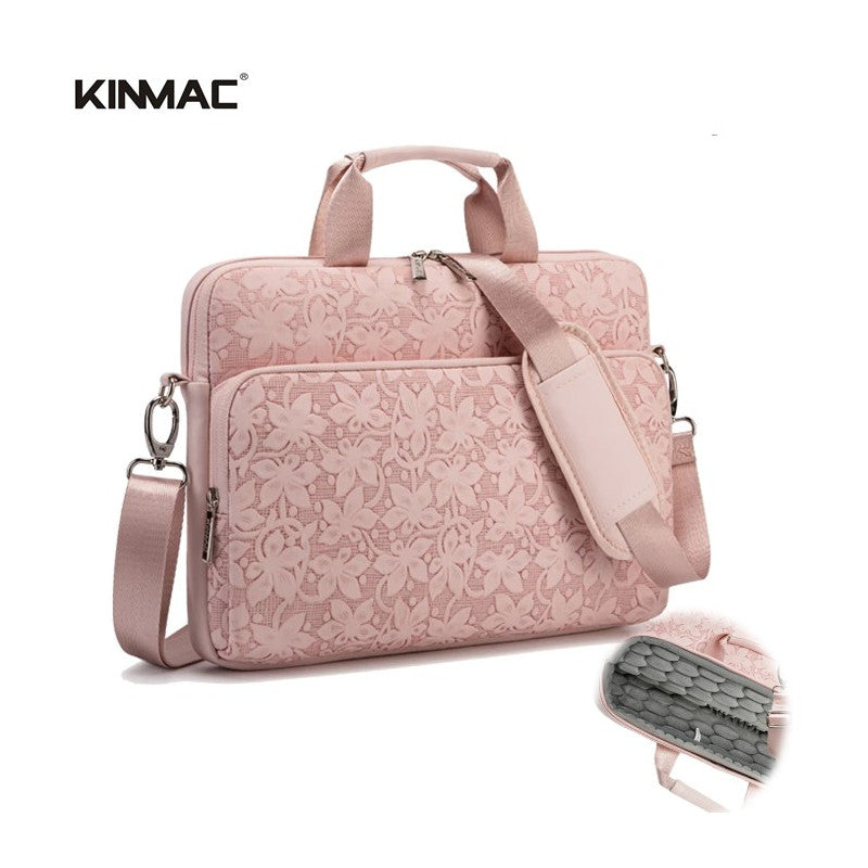Kinmac 360° Shockproof Embossed Leather Laptop Case KMC472-73 Cloud Flower with Military Grade Protection