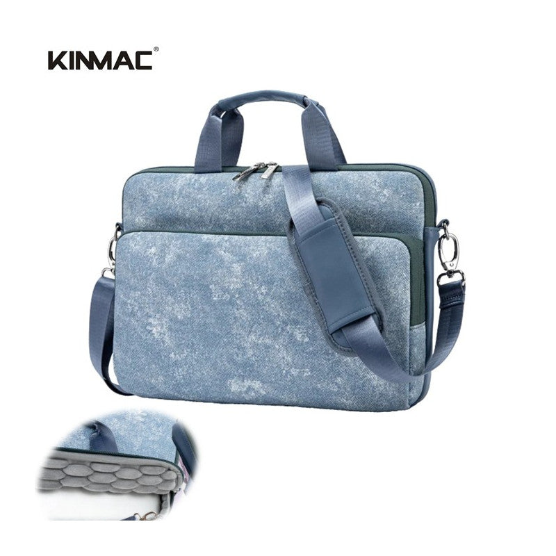Kinmac 360° Shockproof Embossed Leather Laptop Case KMC474-75 Denim with Military Grade Protection
