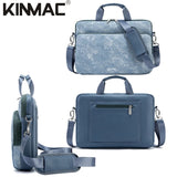 Kinmac 360° Shockproof Embossed Leather Laptop Case KMC474-75 Denim with Military Grade Protection