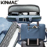 Kinmac 360° Shockproof Embossed Leather Laptop Case KMC474-75 Denim with Military Grade Protection