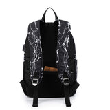 Kinmac Backpack KMB437 Black Marble, Fashion Design, High Quality, Soft Interior Lining & Water-resistant