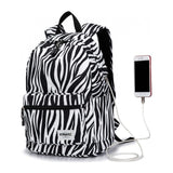 Kinmac Backpack KMB440 Zebra, Fashion Design, High Quality, Soft Interior Lining & Water-resistant