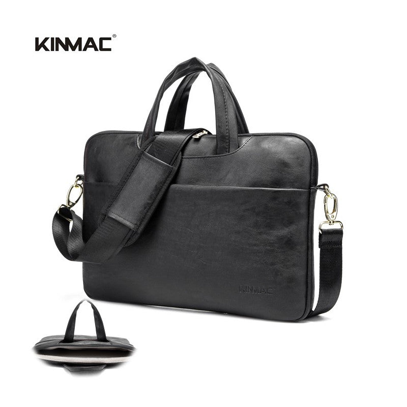 Kinmac Business Laptop Bag KMC426-27 Black PU, High Quality, Soft Interior Lining & Water-resistant