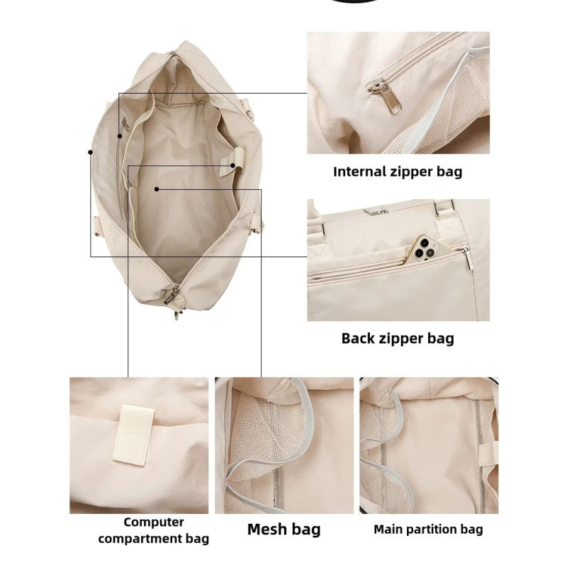 KINMAC The Ultimate 3-in-1 KMC480 Travel Duffel Water-Resistant Weekender with Shoe Compartment & Laptop Sleeve