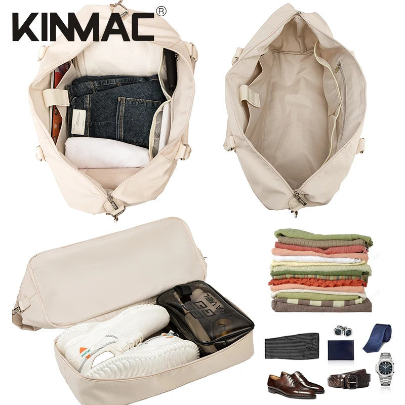 KINMAC The Ultimate 3-in-1 KMC480 Travel Duffel Water-Resistant Weekender with Shoe Compartment & Laptop Sleeve