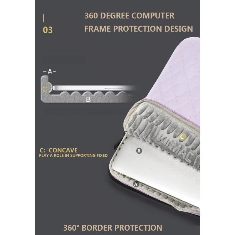 Kinmac Vertical Design Sleeve, High Quality, Soft Interior Lining & Water-resistant