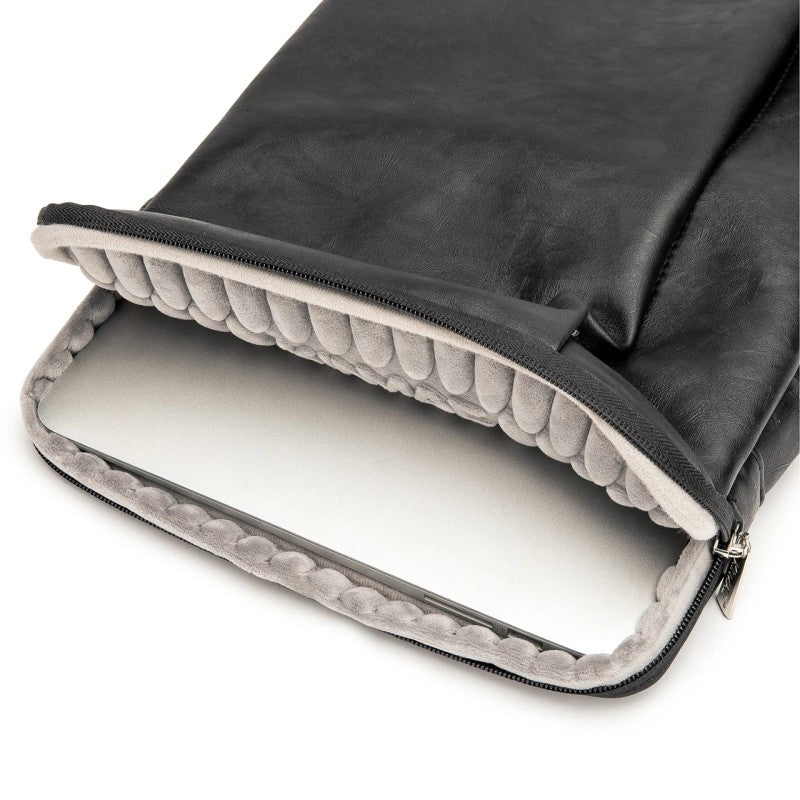 Kinmac Vertical Design Sleeve KMC463-64 Black PU, Full Protection & Water-resistant