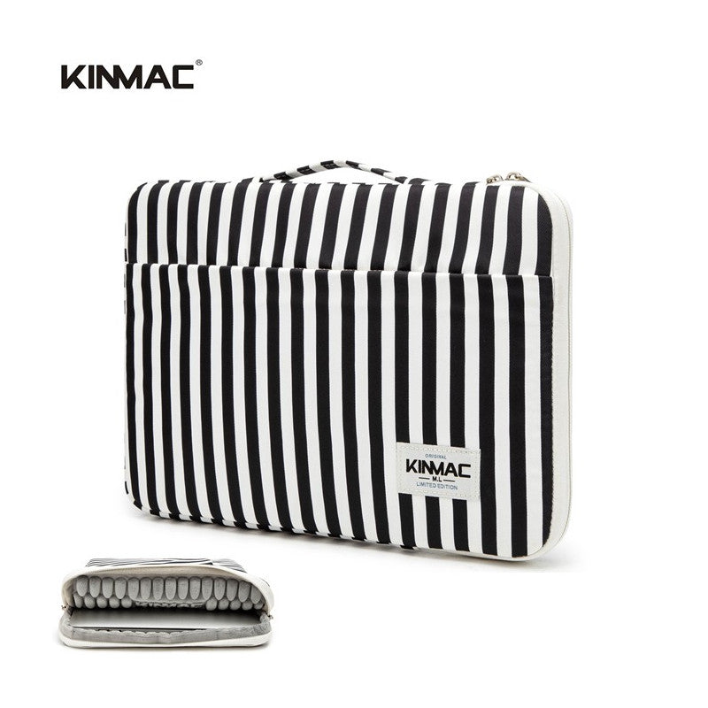 Kinmac Vertical Design Sleeve KMS406-444 Black Stripe, Full Protection & Water-resistant