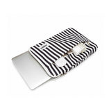 Kinmac Vertical Design Sleeve KMS406-444 Black Stripe, Full Protection & Water-resistant
