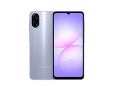 Samsung Galaxy A07s Light Violet, front and back