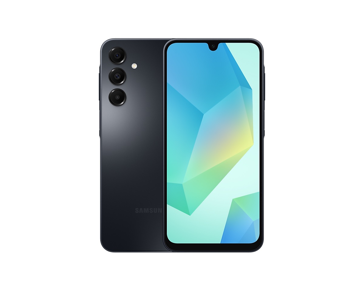 Samsung Galaxy A16 Black, front and back