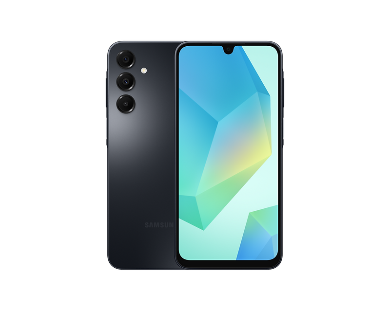 Samsung Galaxy A16 Black, front and back
