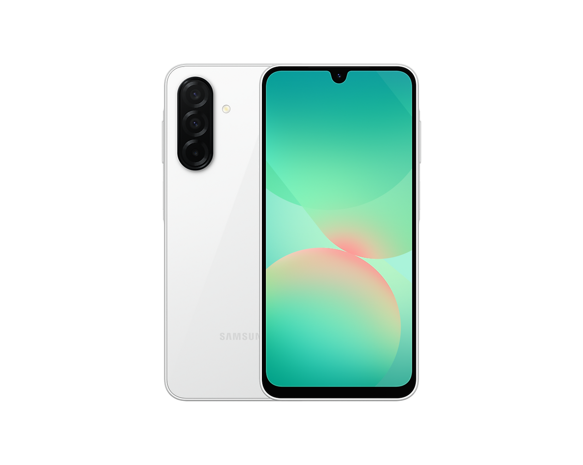 Samsung Galaxy A26 5G White, front and back
