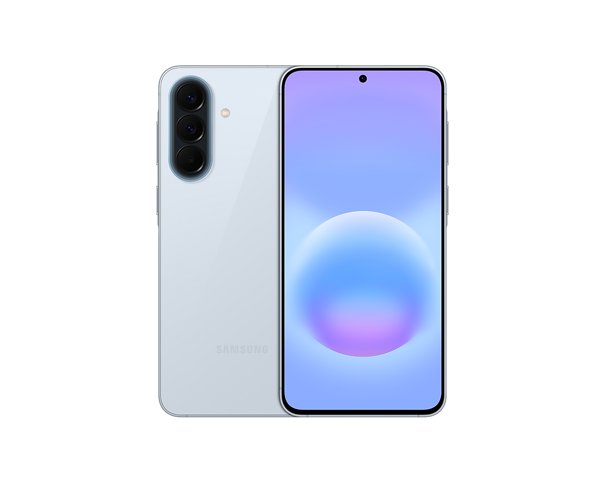Samsung Galaxy A57 5G Awesome Icyblue, front and back