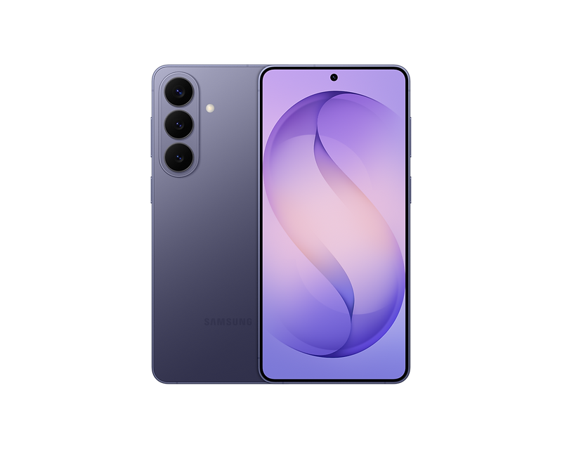 Samsung Galaxy S26 Plus Cobalt Violet, front and back
