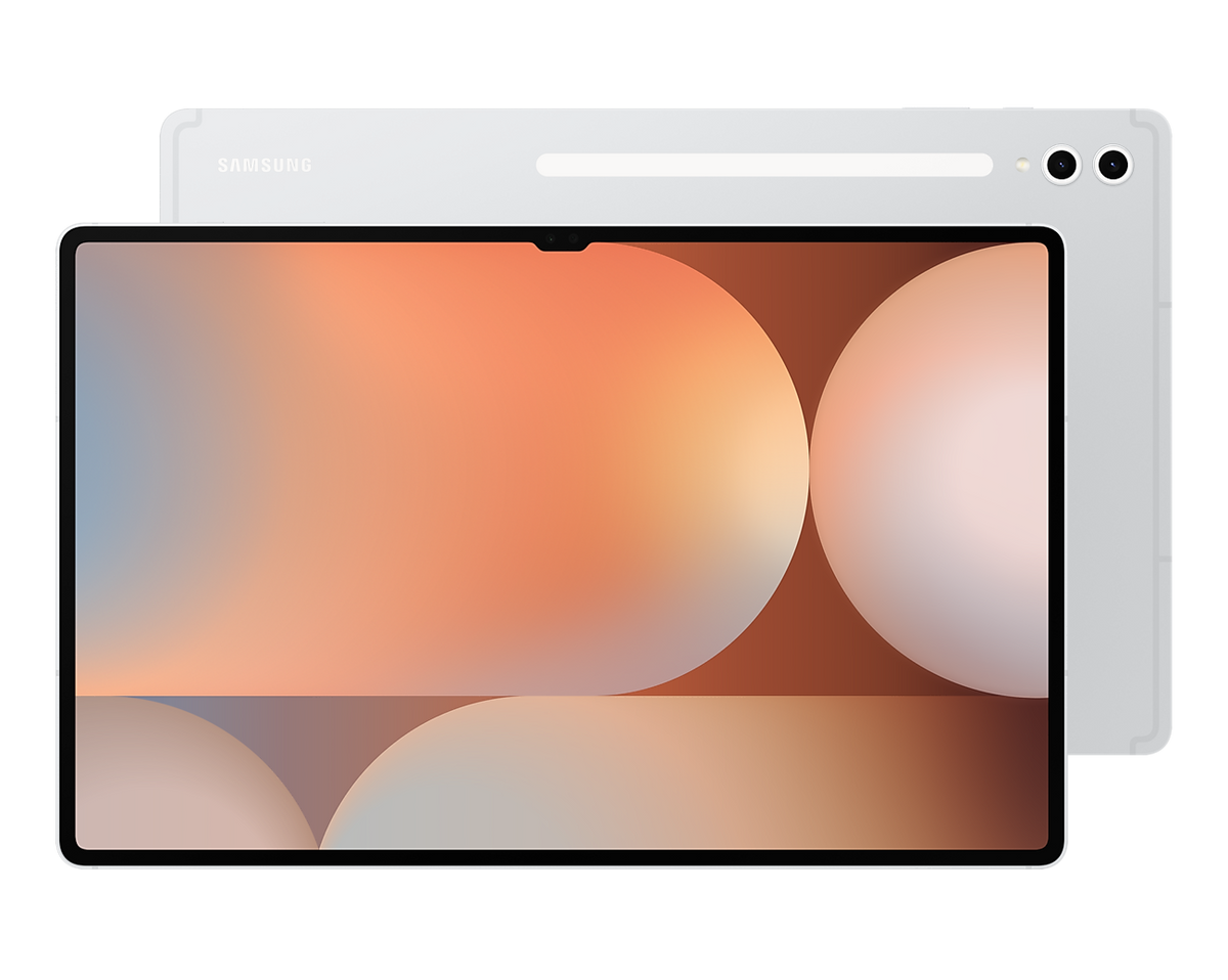 Samsung Galaxy Tab S10 Ultra Platinum Silver, front and back