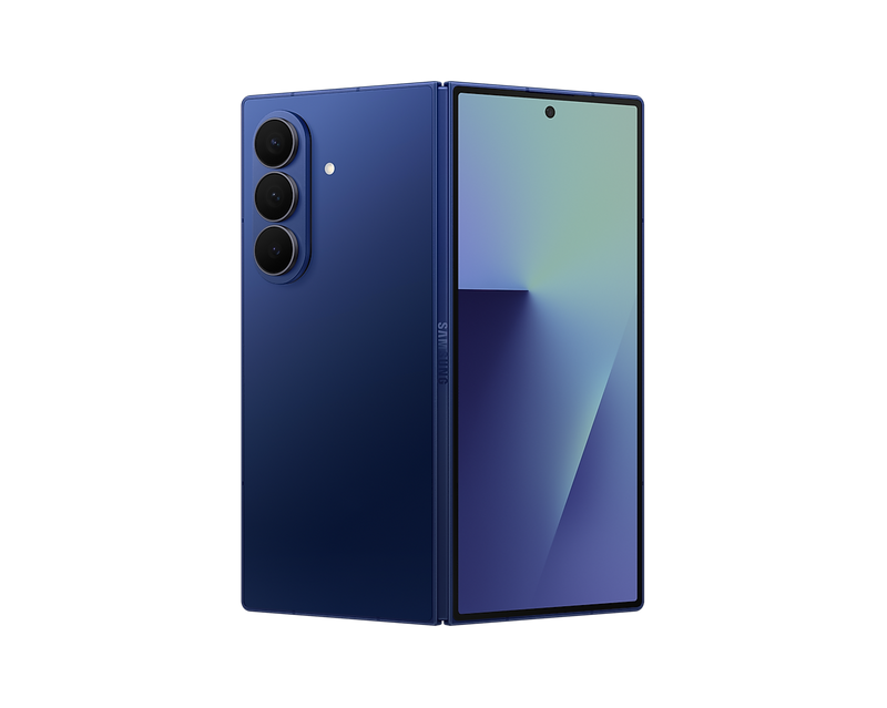 Samsung Galaxy Z Fold 7 Blue Shadow, front and back