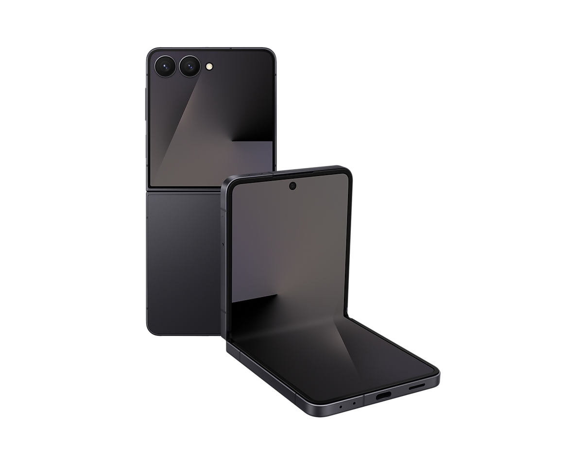 Samsung Galaxy Z Flip 7 Jetblack, front and back