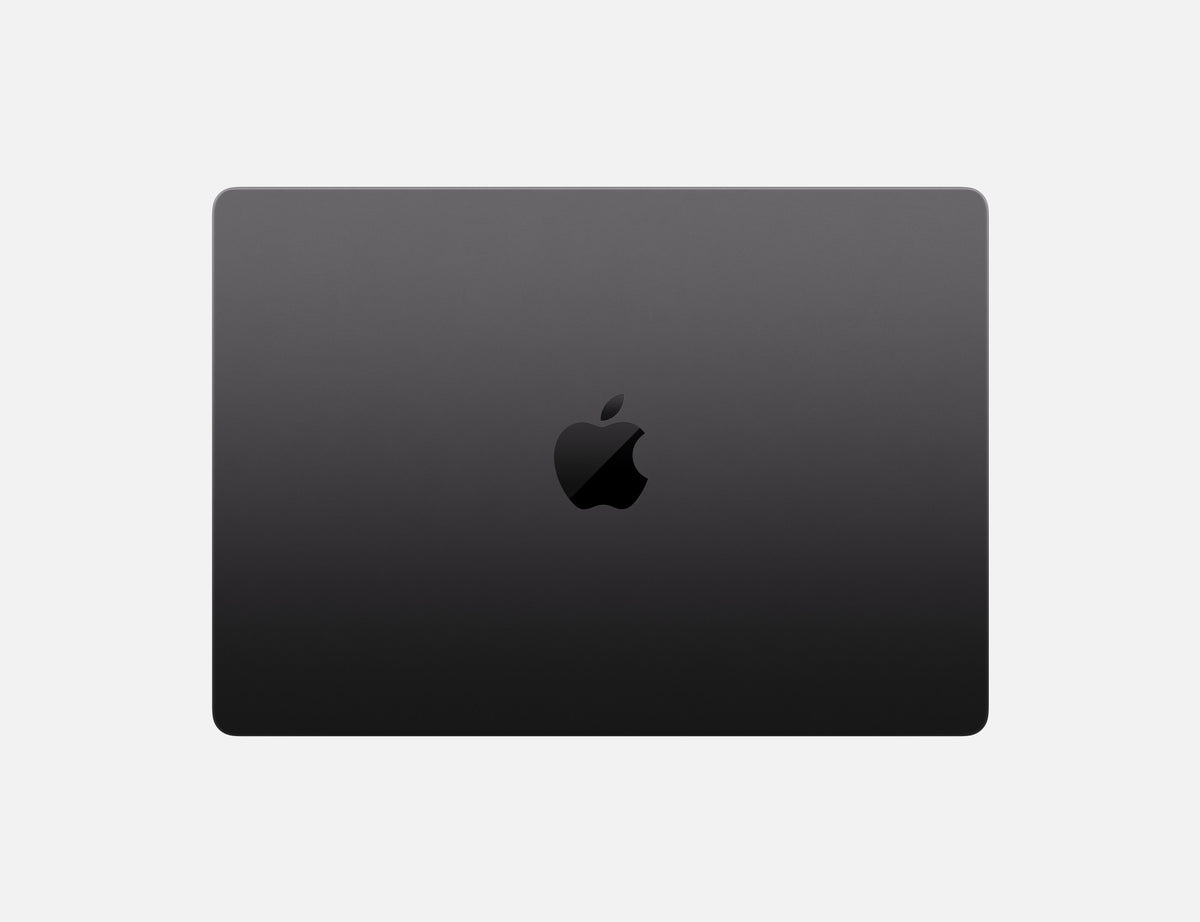 MacBook Pro 14-inch M5 Space Black, closed lid top view