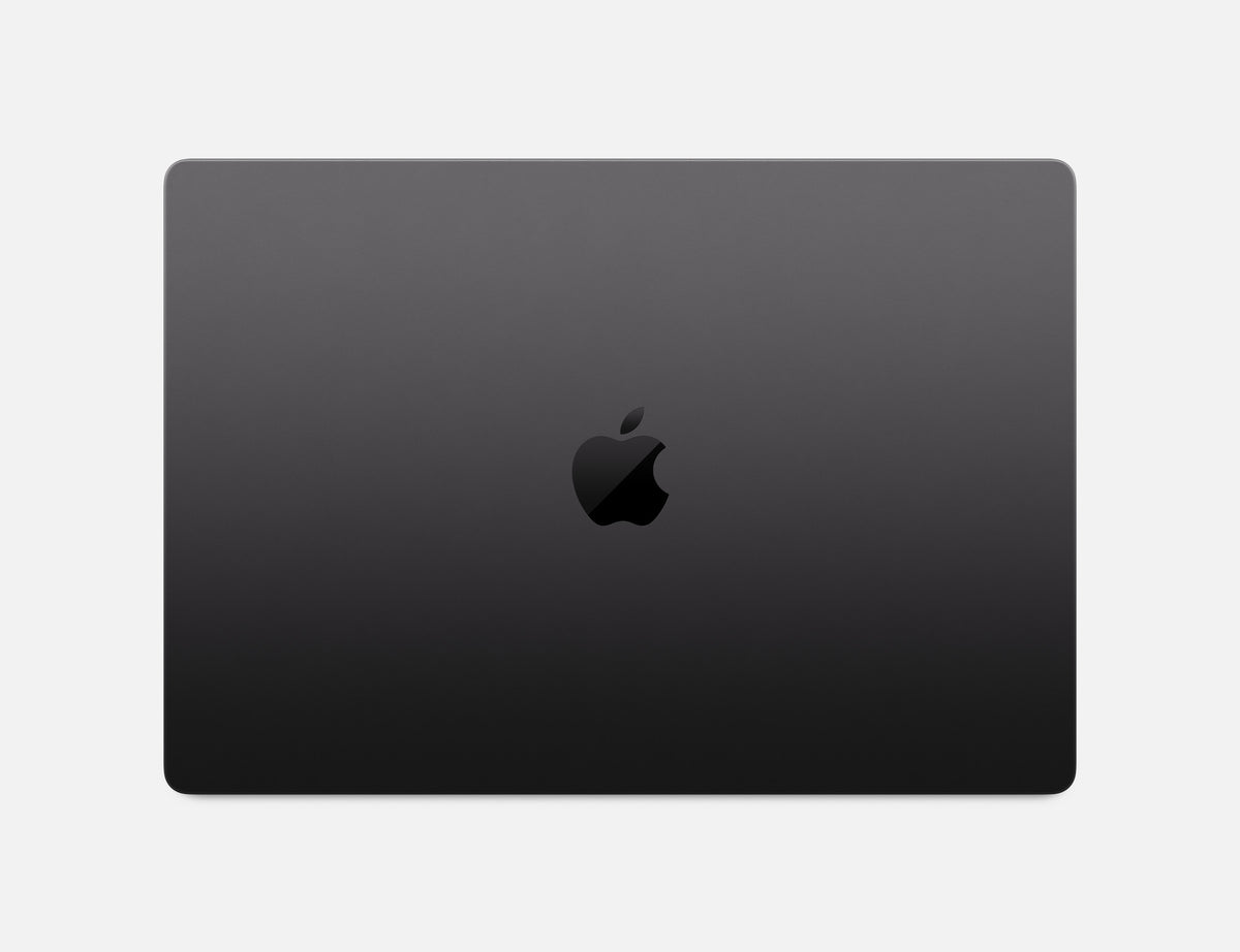 MacBook Pro 16-inch M5 Pro Space Black, closed lid top view