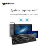 Micropack K206 Wired Keyboard, Silent & Comfortable keypad, Strong and Durable Material