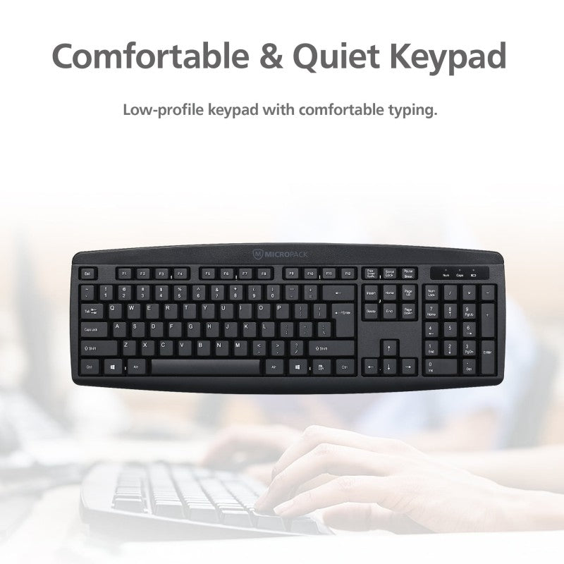 Micropack KM-203W Classic Wireless Combo Keyboard & Mouse