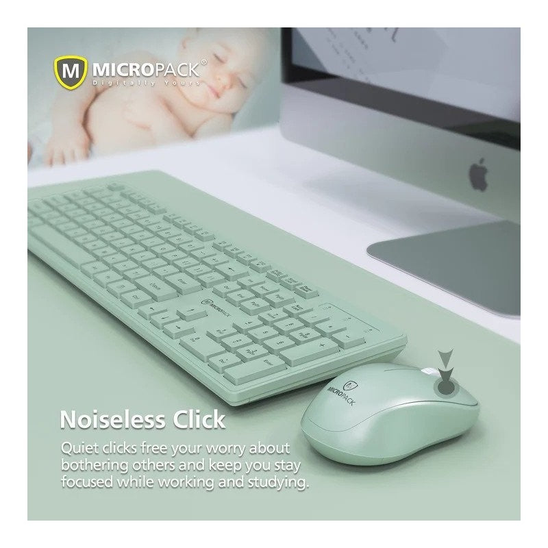 Micropack KM-237W Wireless Combo Keyboard & Mouse, Comfortable Design