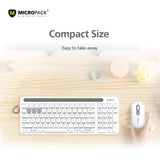 Micropack KM-238W Bluetooth and Wireless Combo Keyboard & Mouse, Can connect to 3 devices simultaneously Gray