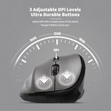 Micropack MP-V01W Silent, 1600Dpi, Ergonomic Wireless Mouse, Maximum Comfort Reduce palm fatigue when use for long time Gray