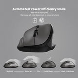 Micropack MP-V01W Silent, 1600Dpi, Ergonomic Wireless Mouse, Maximum Comfort Reduce palm fatigue when use for long time Gray