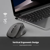 Micropack MP-V01W Silent, 1600Dpi, Ergonomic Wireless Mouse, Maximum Comfort Reduce palm fatigue when use for long time Gray