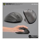 Micropack MP-V01W Silent, 1600Dpi, Ergonomic Wireless Mouse, Maximum Comfort Reduce palm fatigue when use for long time Gray