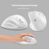 Micropack MP-V01W Silent, 1600Dpi, Ergonomic Wireless Mouse, Maximum Comfort Reduce palm fatigue when use for long time White