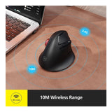 Micropack MP-V02W Silent, Vertical Trackball Wireless Mouse, 2400DPI, Ergonomic Design for maximum Comfort