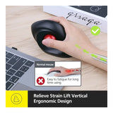 Micropack MP-V02W Silent, Vertical Trackball Wireless Mouse, 2400DPI, Ergonomic Design for maximum Comfort