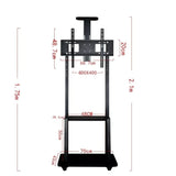 Movable Floor TV Stand - Adjustable, Fits 32 to 80 Inch Screens HT1700