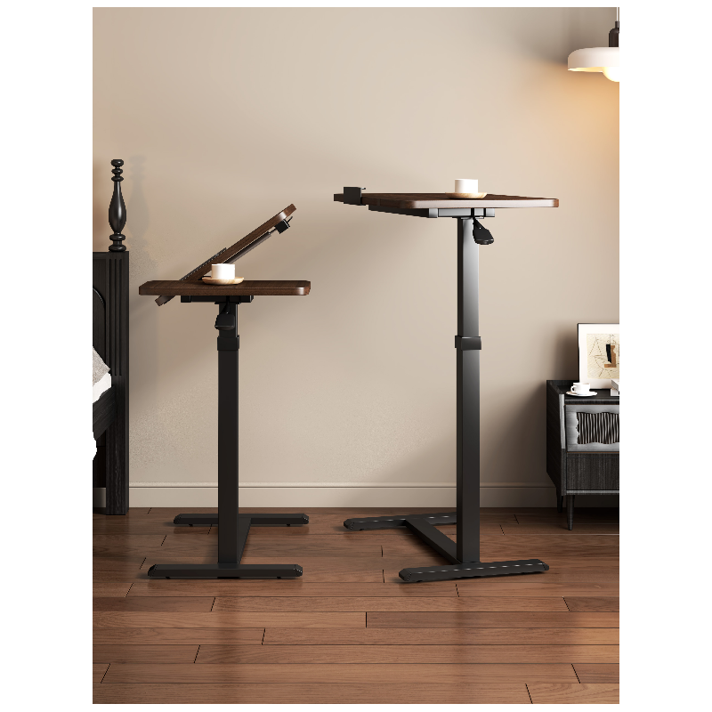 Multi-Function Height-Adjustable Desk - Side Bed Table – Ergonomic Sit-Stand Workstation White