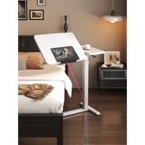 Multi-Function Height-Adjustable Desk - Side Bed Table – Ergonomic Sit-Stand Workstation White