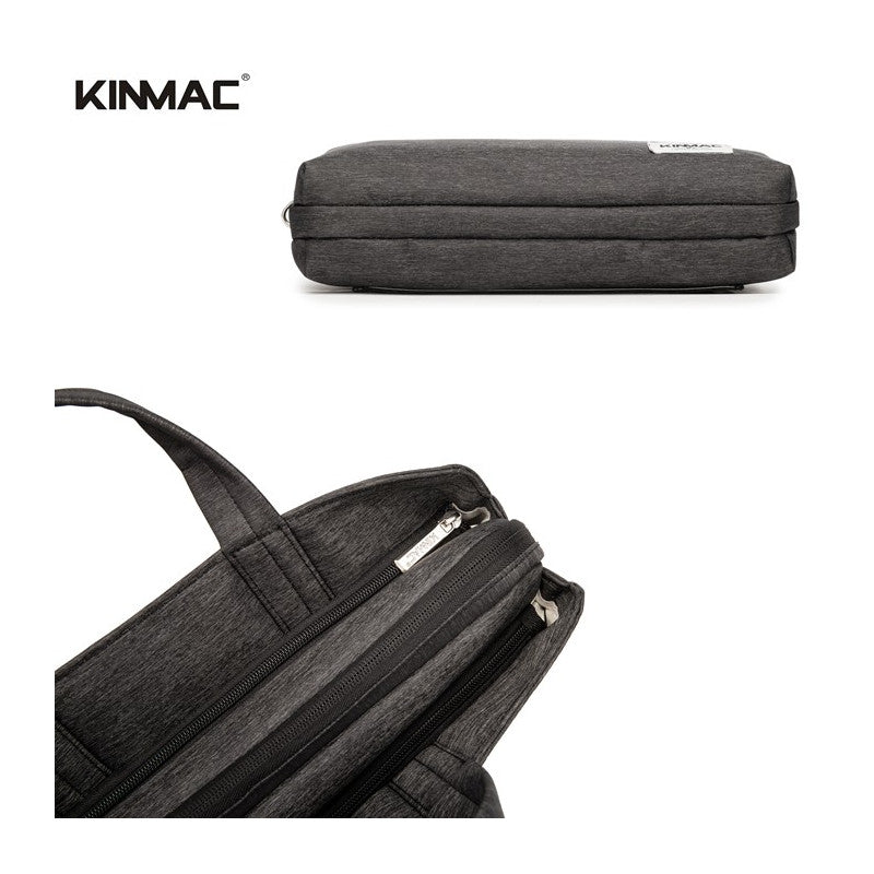Professional KINMAC Laptop Bag KMC 468-69: Premium PU Leather, Water-Resistant, 3-Compartment Storage
