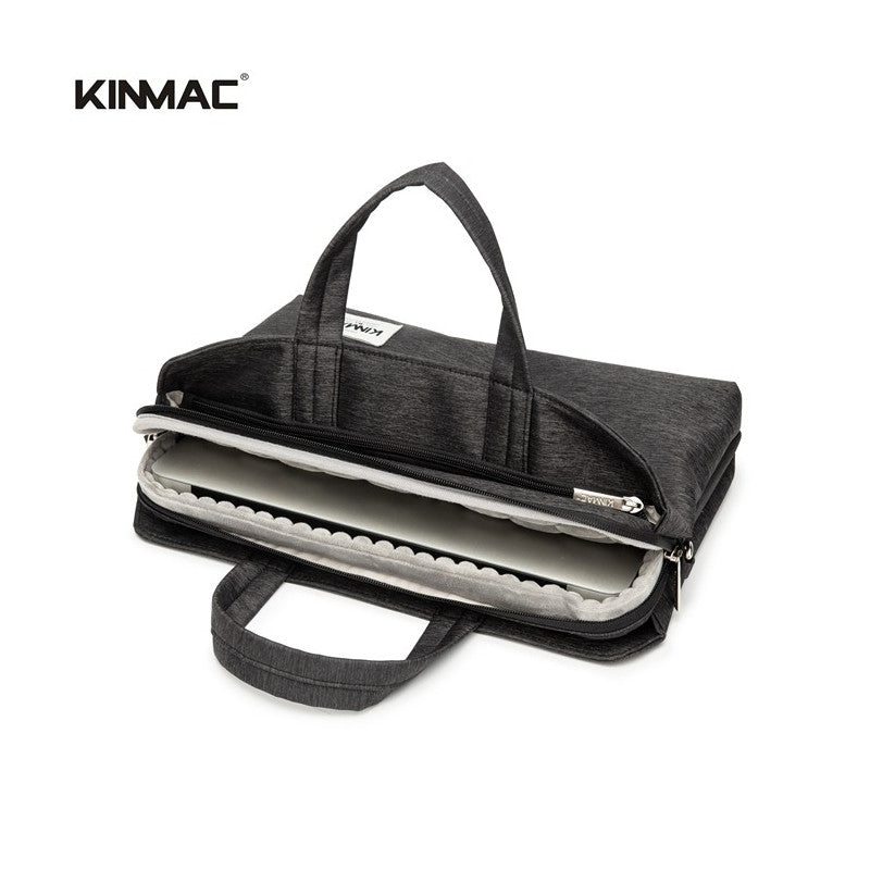 Professional KINMAC Laptop Bag KMC 468-69: Premium PU Leather, Water-Resistant, 3-Compartment Storage