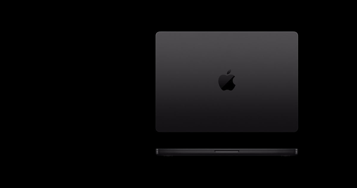 MacBook Pro M5 Pro Space Black, closed lid top view