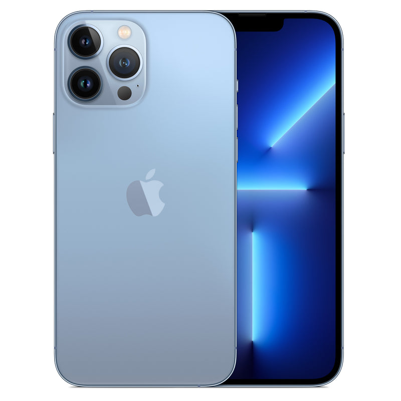 iPhone 13 Pro Max - Open Box Sierra Blue, back and front