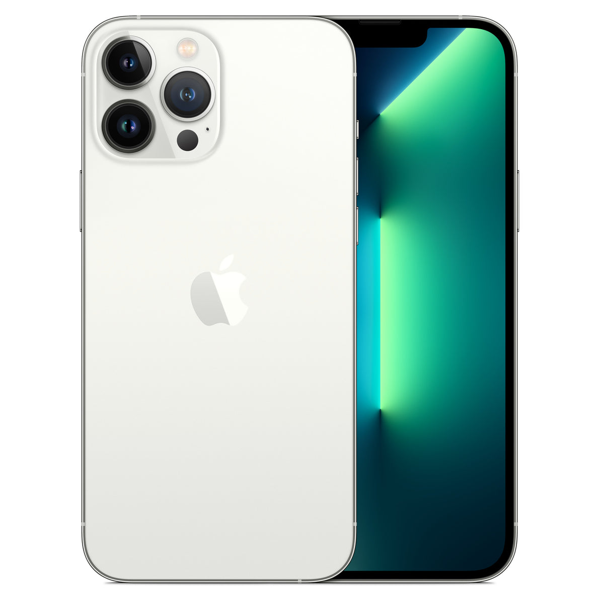 iPhone 13 Pro Max - Open Box Silver, back and front