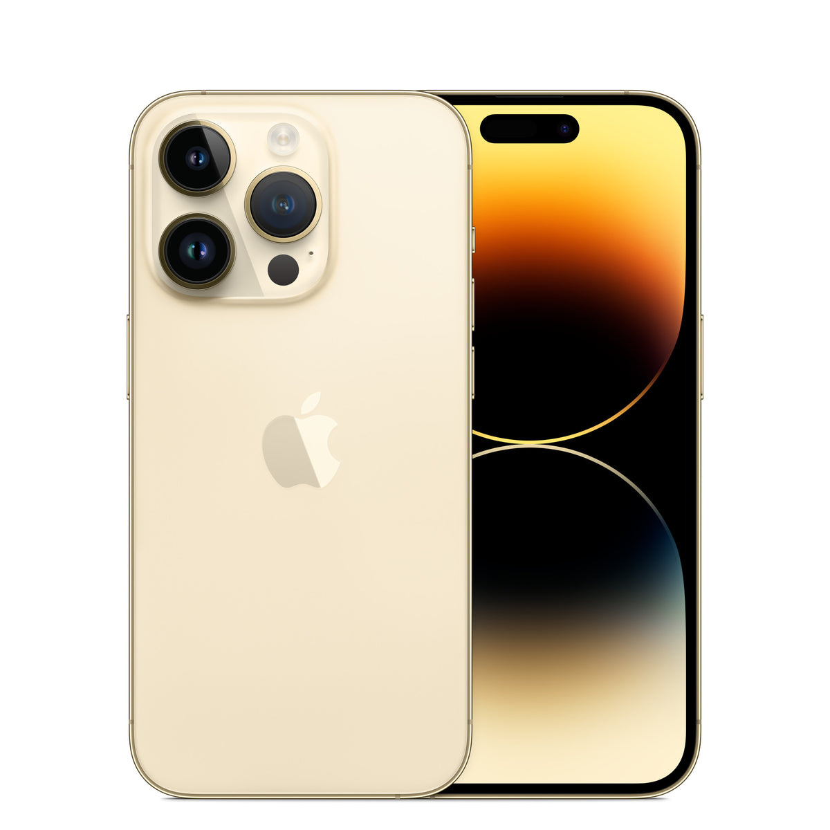 iPhone 14 Pro - Open Box Gold, back and front