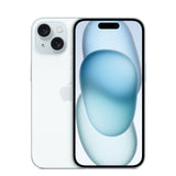 iPhone 15 - Open Box Blue, back and front