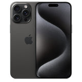 iPhone 15 Pro Max - Open Box Black Titanium, back and front